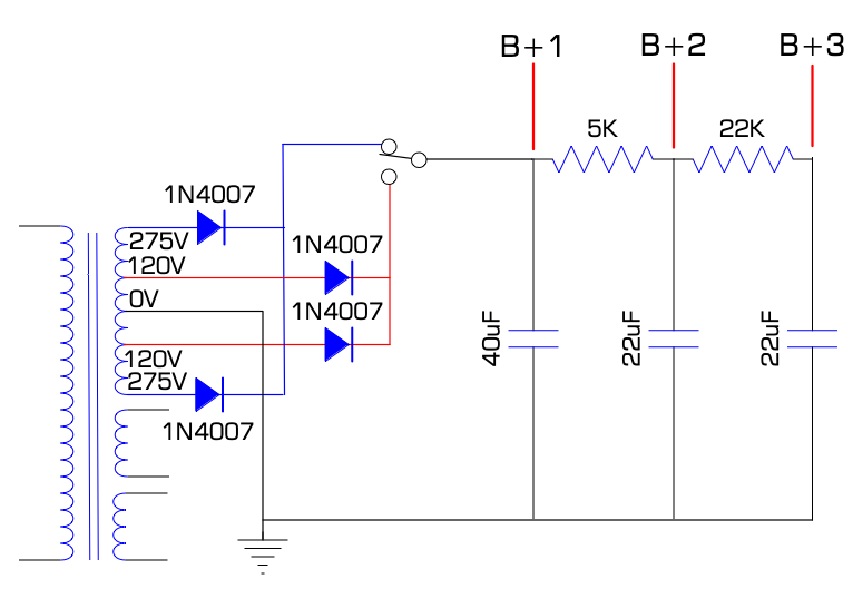 transformer variable voltage power amp scaling
